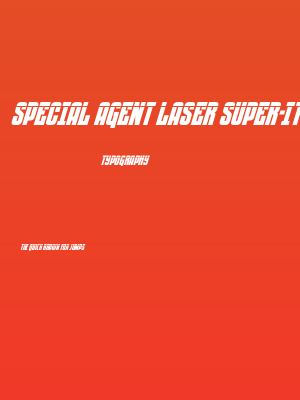 Special Agent Laser Super-Ital Poster