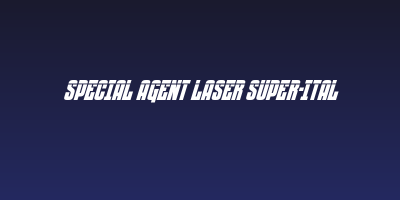 Special Agent Laser Super-Ital Social Header