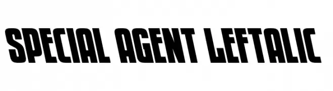 Special Agent Leftalic  font caratteri gratis