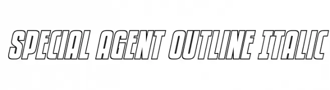 Special Agent Outline Italic  Fuentes Gratis Descargar