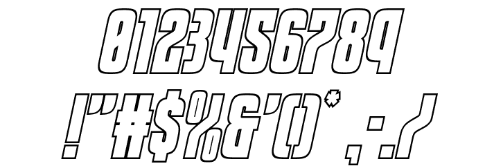 Special Agent Outline Italic Font OTHER CHARS