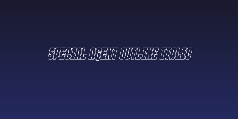 Special Agent Outline Italic Social Header