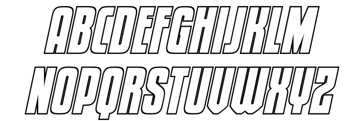Special Agent Outline Italic Font LOWERCASE