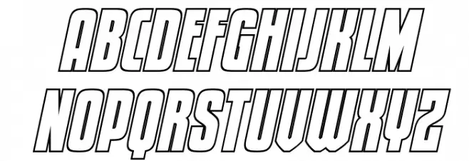 Special Agent Outline Italic फ़ॉन्ट लोअरकेस