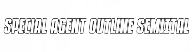 Special Agent Outline SemiItal  Fuentes Gratis Descargar