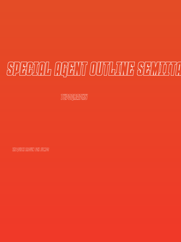 Special Agent Outline SemiItal Poster