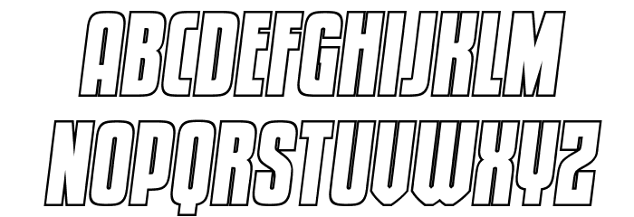 Special Agent Outline SemiItal Font LOWERCASE