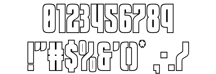 Special Agent Outline Font OTHER CHARS