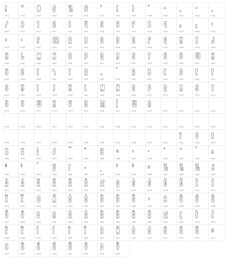 Special Agent Outline Character Map