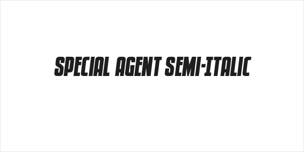 Special Agent Semi-Italic Logo