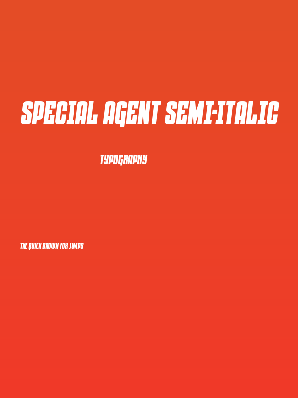 Special Agent Semi-Italic Poster