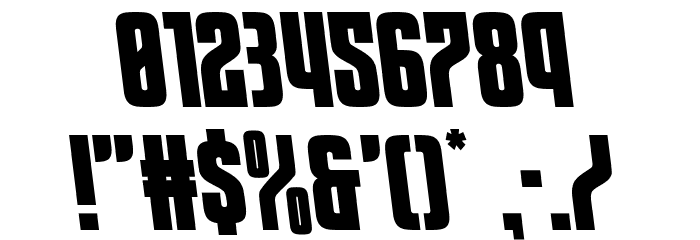 Special Agent Semi-Leftalic Font OTHER CHARS