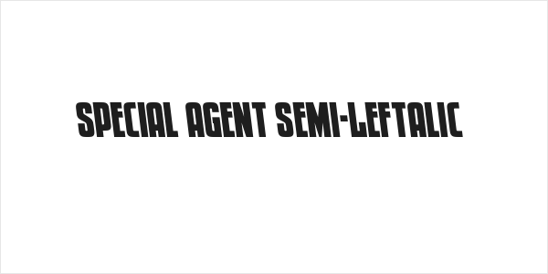 Special Agent Semi-Leftalic Logo