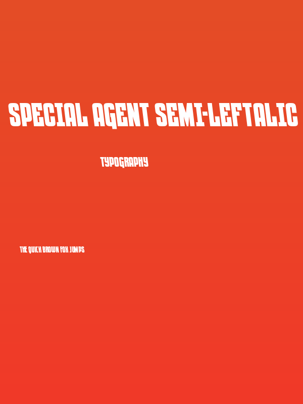 Special Agent Semi-Leftalic Poster