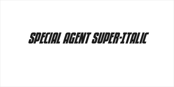 Special Agent Super-Italic Logo