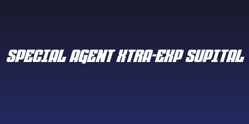 Special Agent Xtra-Exp SupItal Social Header