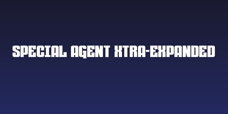 Special Agent Xtra-Expanded Social Header