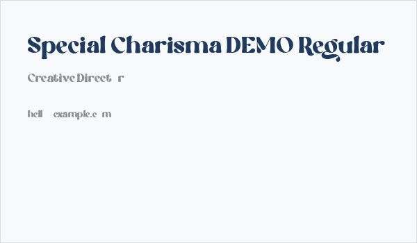 Special Charisma DEMO Regular Business Card