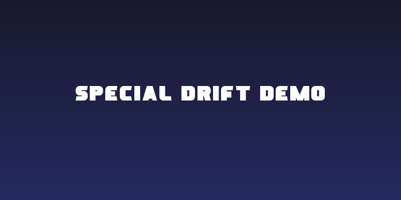 Special Drift Demo Social Header