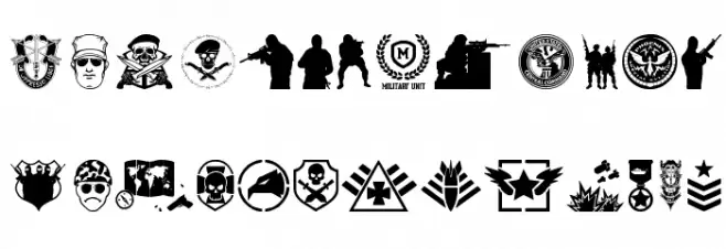 Special Forces Caratteri MINUSCOLO