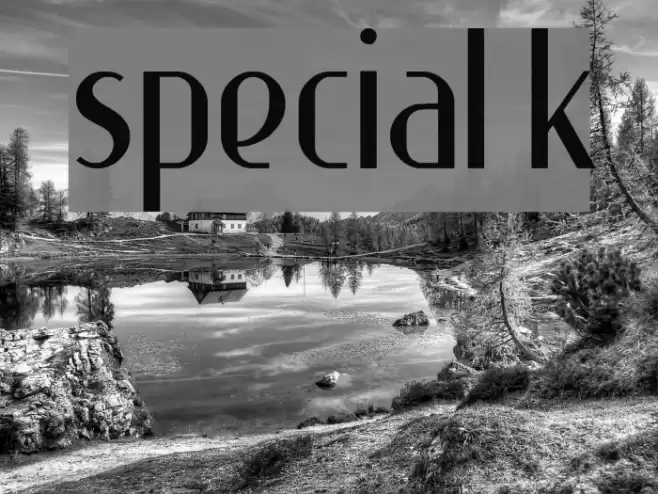 Special K Font examples