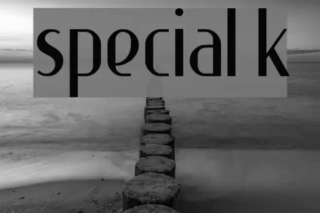 Special K Font examples