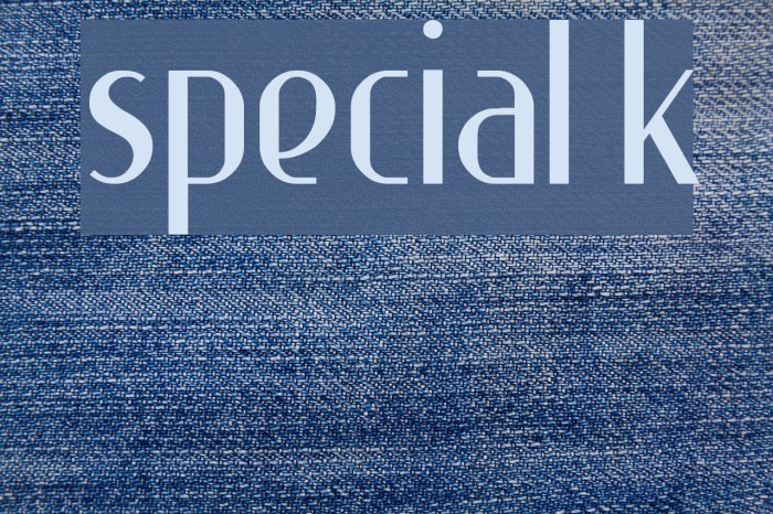 Special K Fonte examples