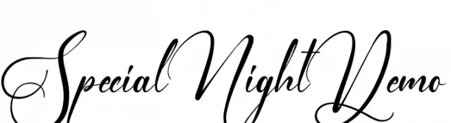 Special Night Demo  Frei Schriftart Herunterladen
