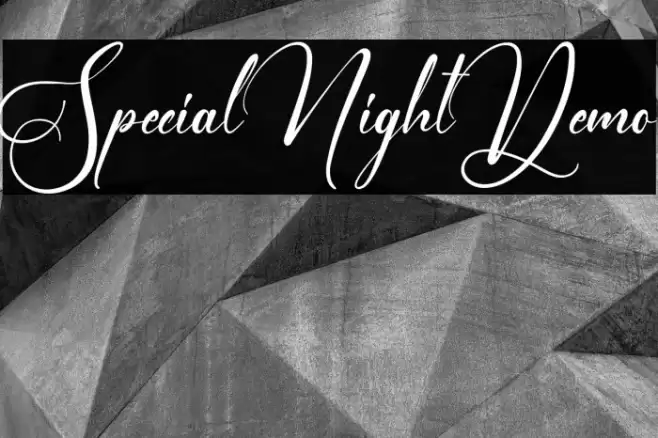 Special Night Demo Font examples