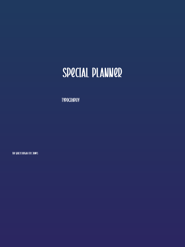 Special Planner Poster