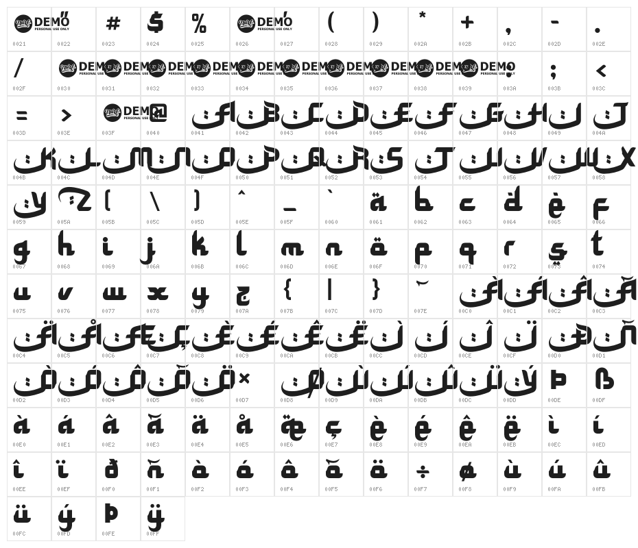 Special Ramadhan Character Map