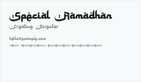 Special Ramadhan Business Card