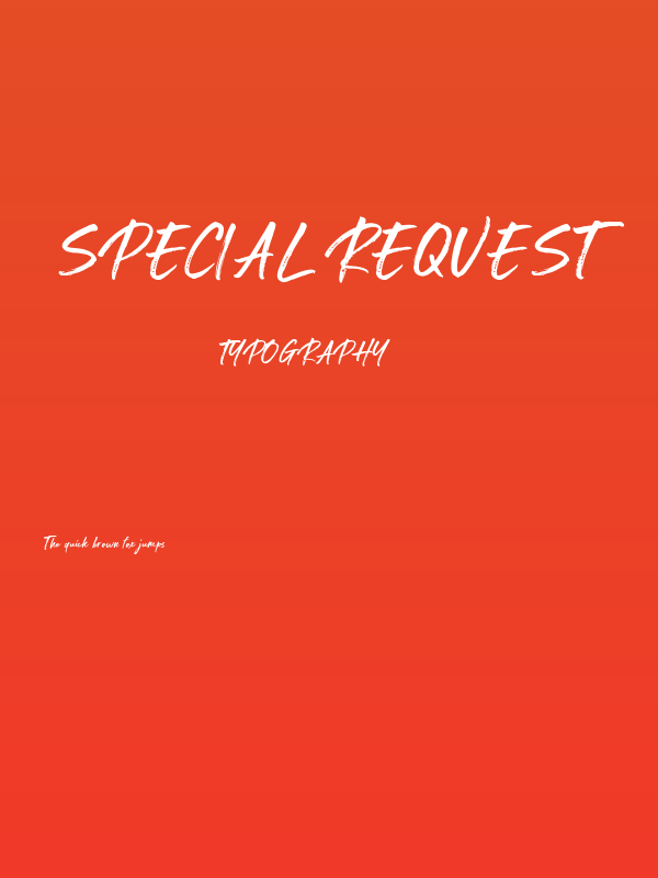 Special Request Poster
