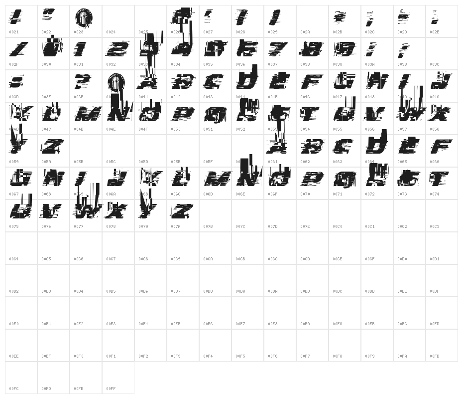 Special Speed Agent Character Map