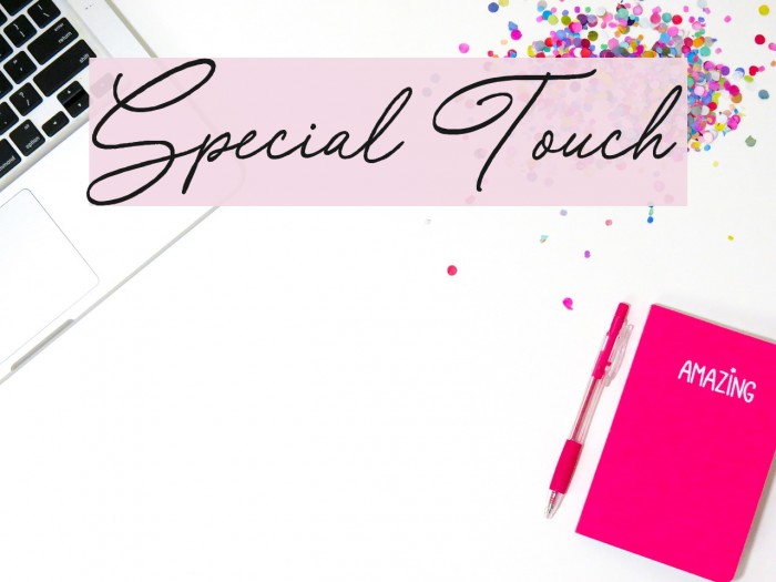 Special Touch Font examples