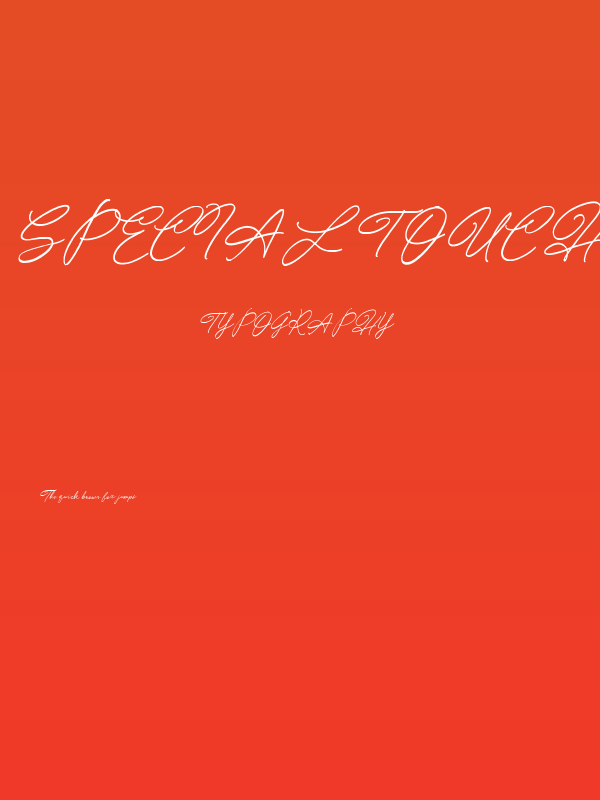 Special Touch Poster