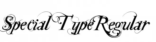 Special TypeRegular  Frei Schriftart Herunterladen
