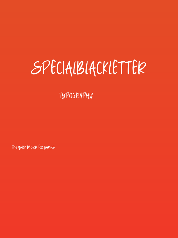 SpecialBlackletter Poster