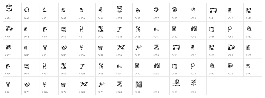 SpecialBrand Character Map
