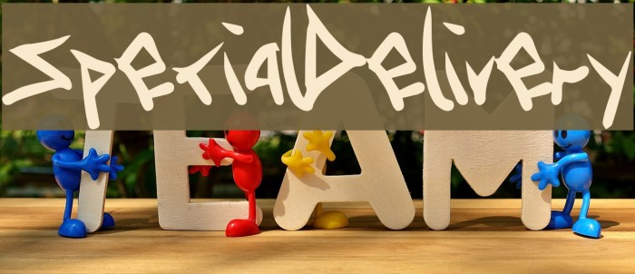 SpecialDelivery Font examples