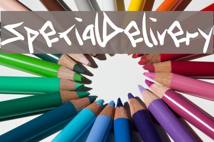 SpecialDelivery Font examples