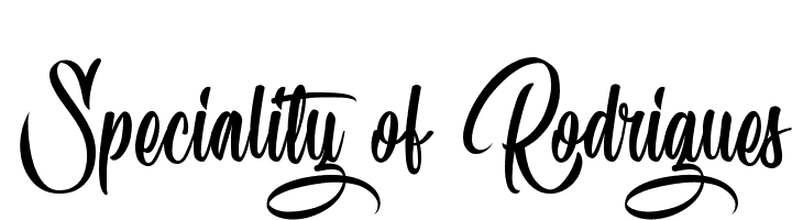 Speciality of Rodrigues Schriftart