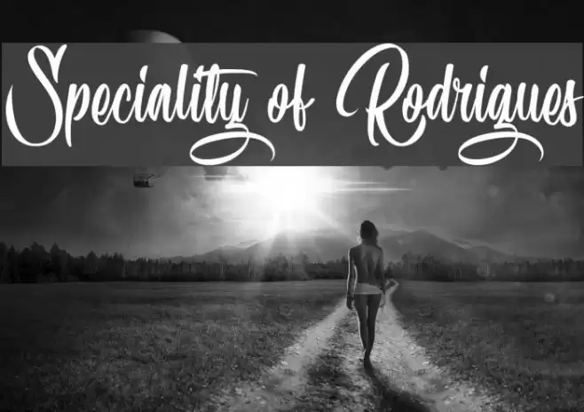 Speciality of Rodrigues Font examples
