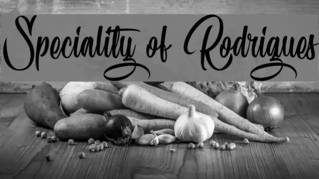 Speciality of Rodrigues Font examples