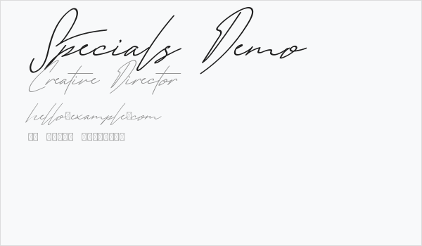 Specials Demo Business Card