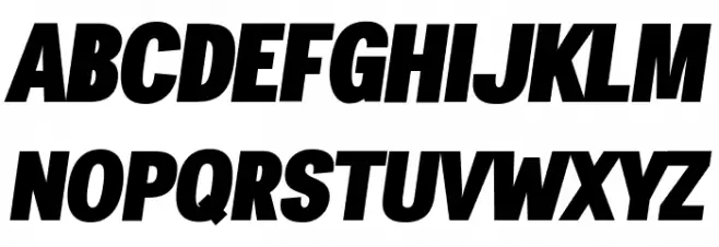 Specify PERSONAL Condensed Black Italic Schriftart Groß