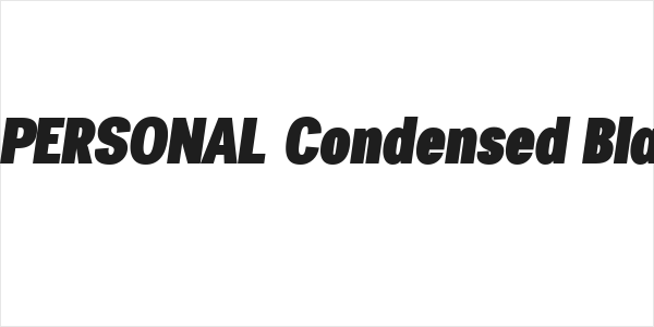 Specify PERSONAL Condensed Black Italic Logo
