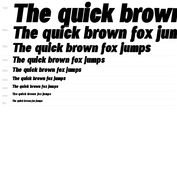 Specify PERSONAL Condensed Black Italic Waterfall