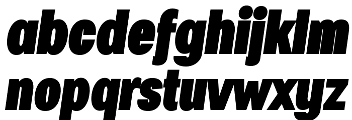 Specify PERSONAL Condensed Black Italic Font LOWERCASE