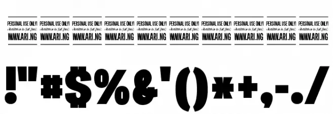 Specify PERSONAL Condensed Black Font OTHER CHARS